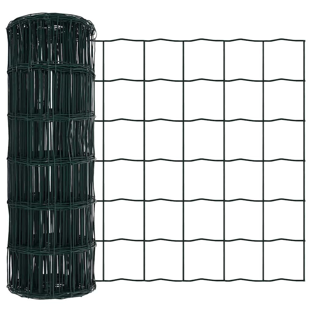 vidaXL Îngrădire cu stâlpi Verde 0.6 x 50 m Oțel vidaXL Îngrădire cu stâlpi Verde 0.6 x 50 m Oțel