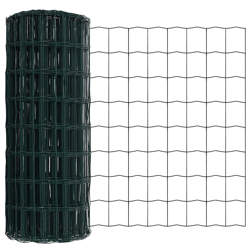 vidaXL Îngrădire cu stâlpi Verde 0.6 x 50 m Oțel vidaXL Îngrădire cu stâlpi Verde 0.6 x 50 m Oțel