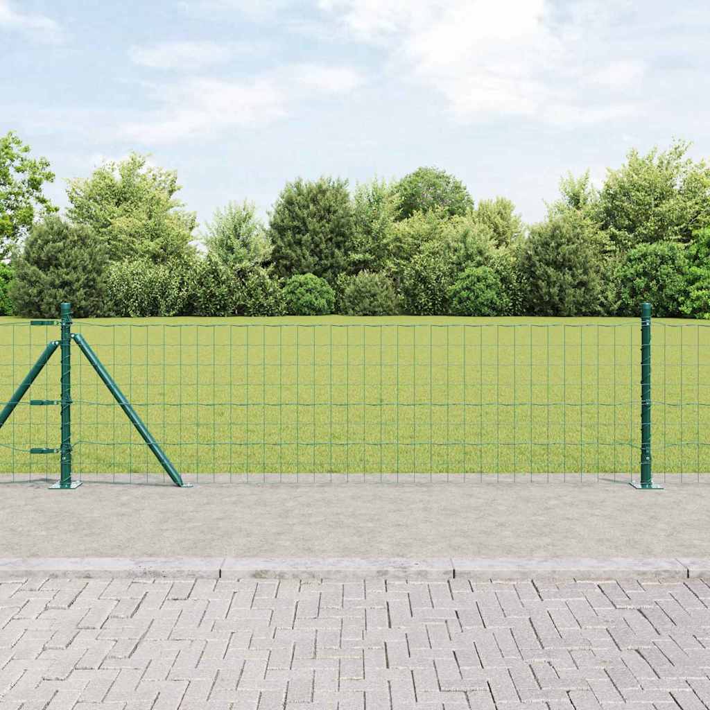 vidaXL Îngrădire cu stâlpi Verde 0.6 x 50 m Oțel vidaXL Îngrădire cu stâlpi Verde 0.6 x 50 m Oțel