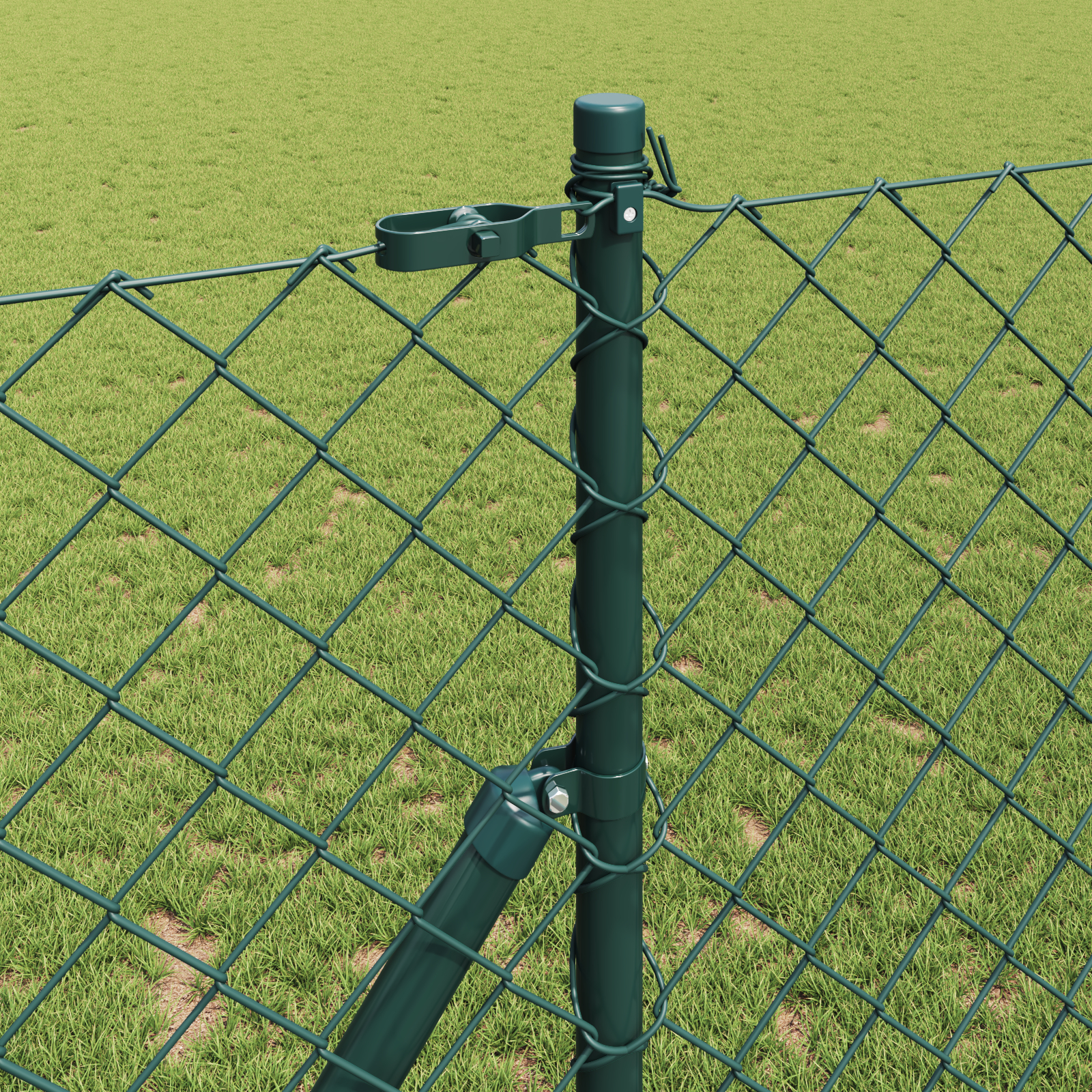 vidaXL Împrejmuire din plasă cu stâlpi Verde 1.5 x 10 m Oțel
