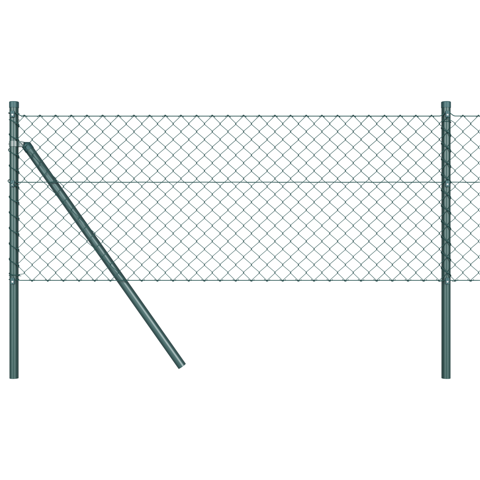 vidaXL Împrejmuire din plasă cu stâlpi Verde 0.4 x 25 m Oțel