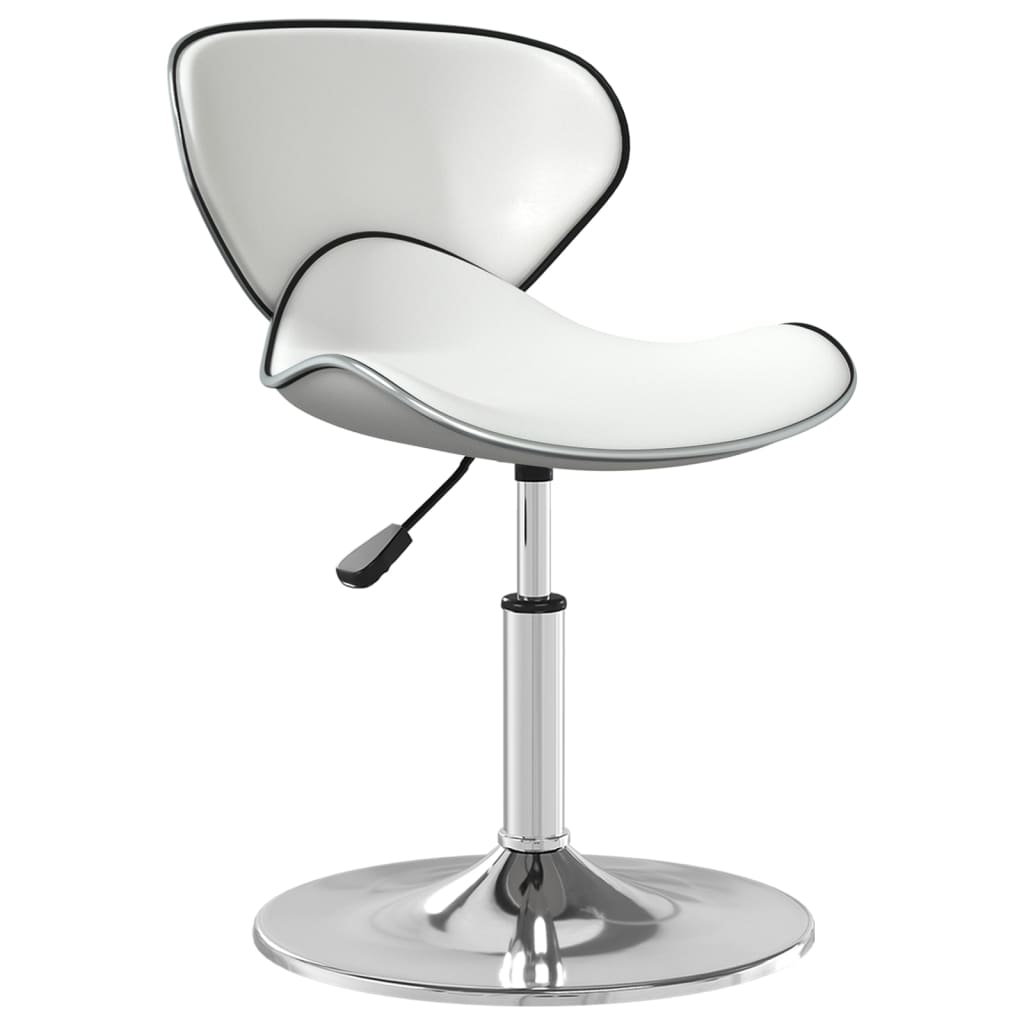 vidaXL Scaun de bar, alb, piele ecologică vidaXL Scaun de bar, alb, piele ecologică