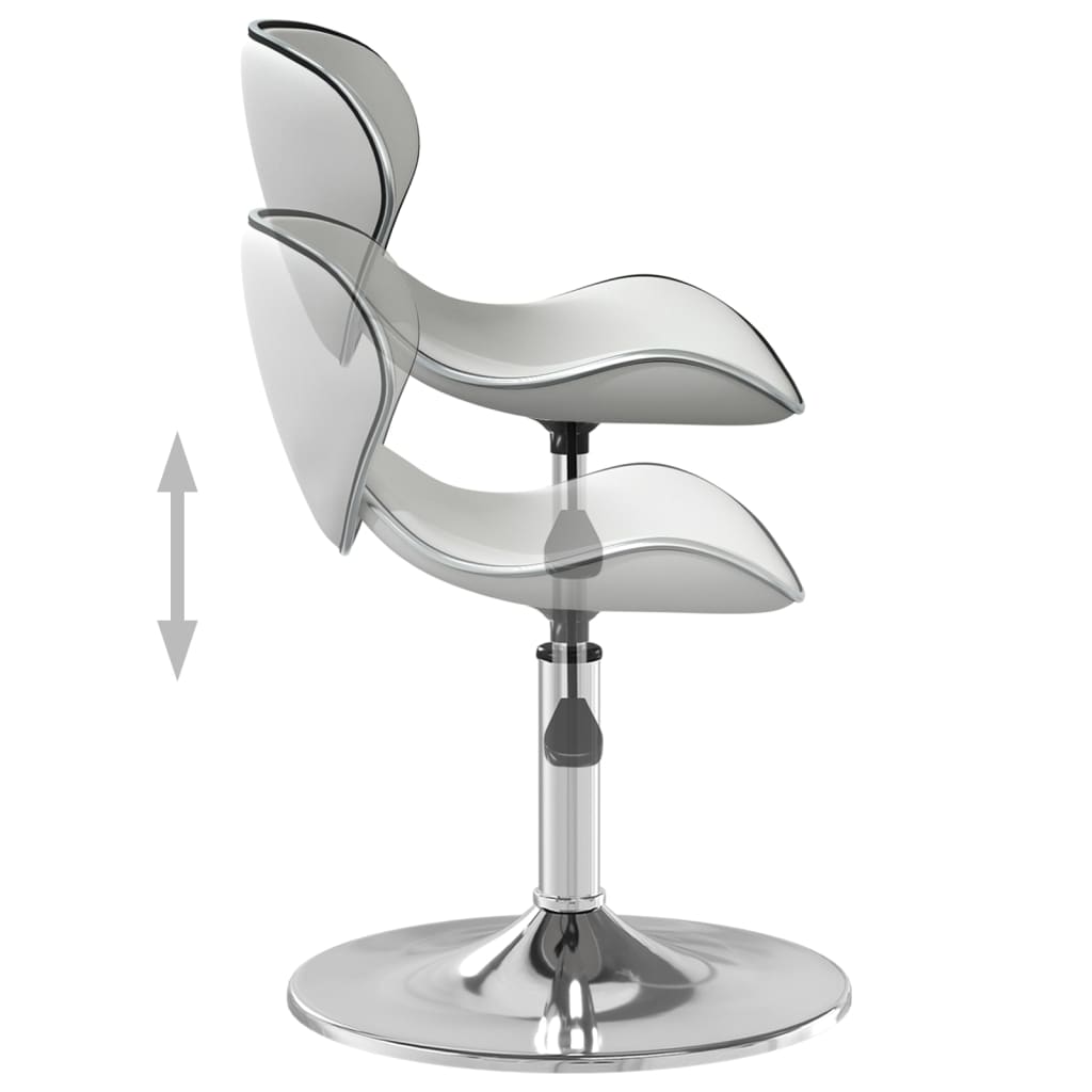 vidaXL Scaun de bar, alb, piele ecologică vidaXL Scaun de bar, alb, piele ecologică