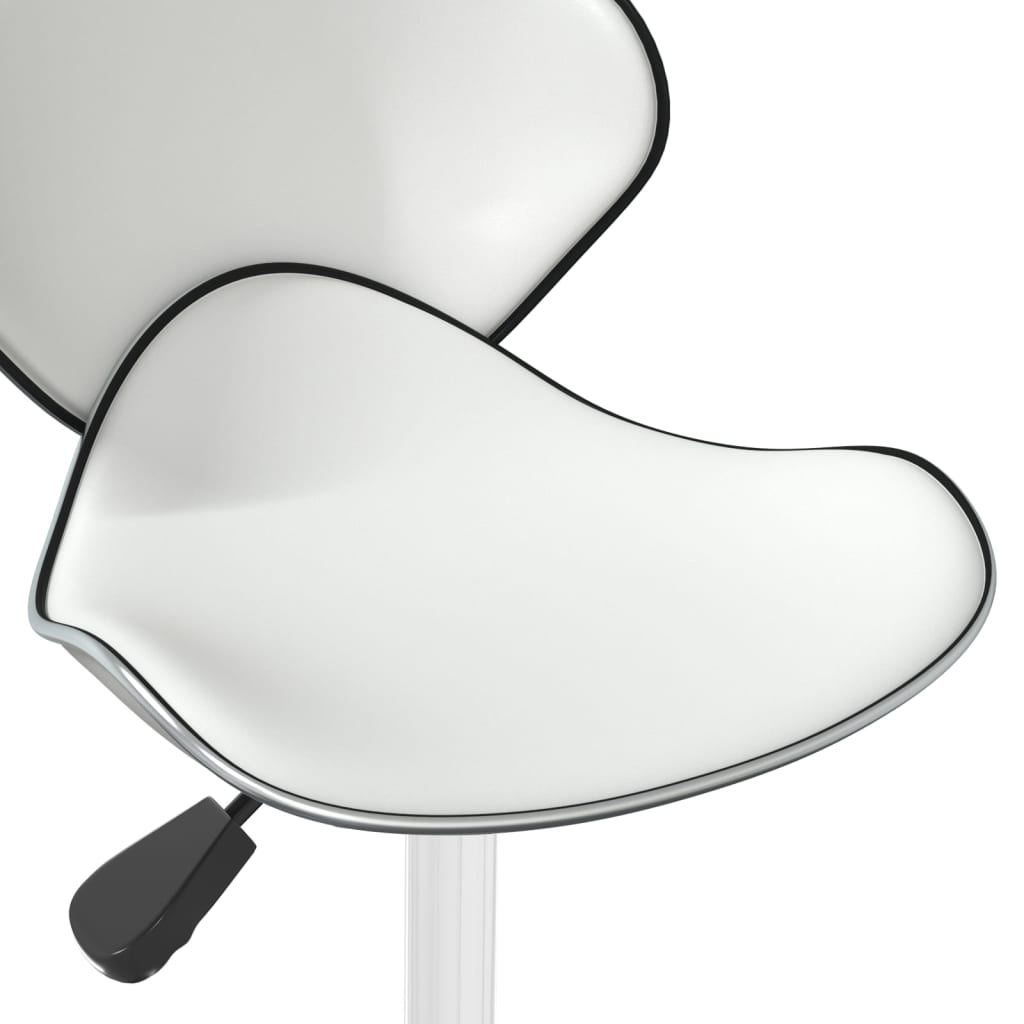 vidaXL Scaun de bar, alb, piele ecologică vidaXL Scaun de bar, alb, piele ecologică