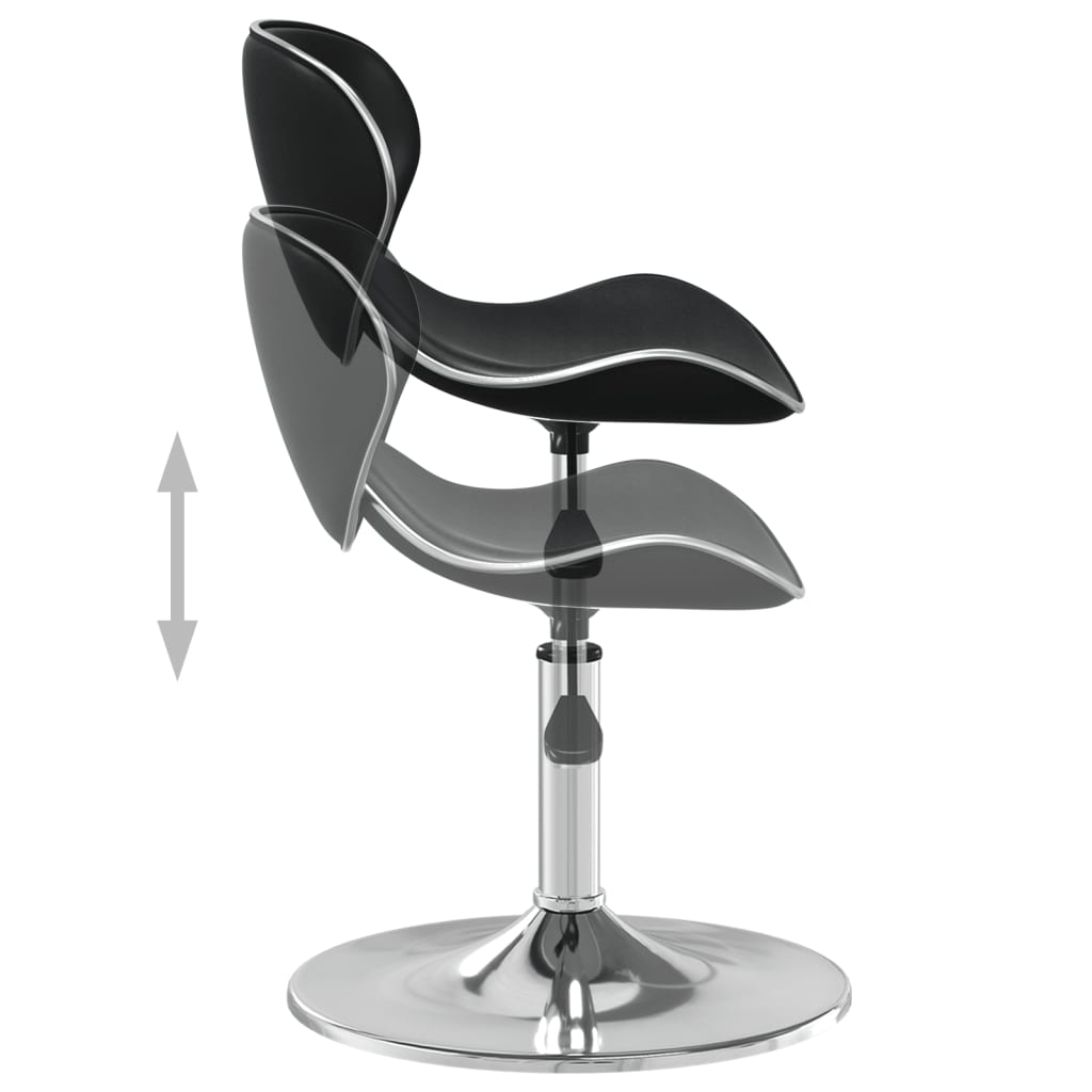 vidaXL Scaun de bar, negru, piele ecologică vidaXL Scaun de bar, negru, piele ecologică