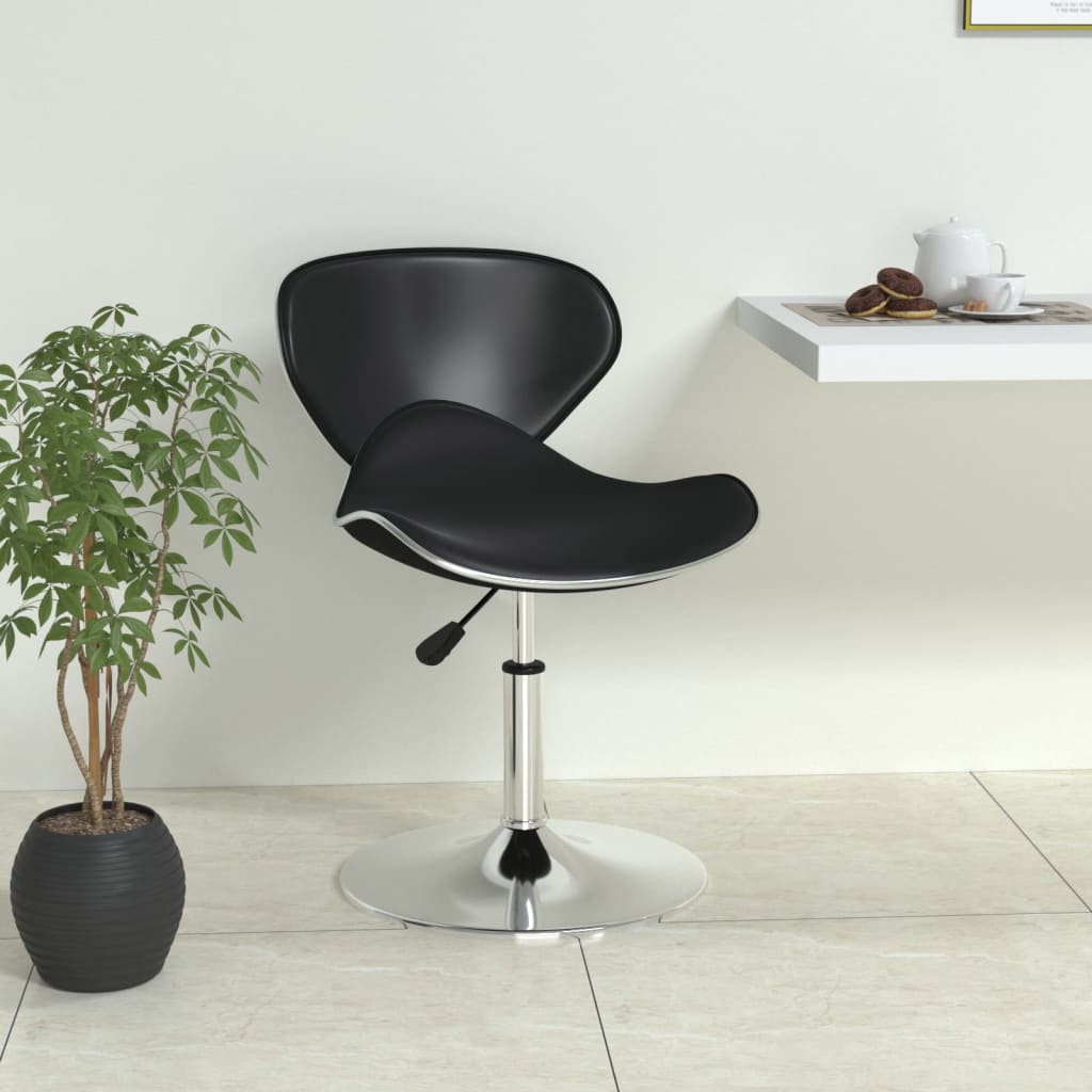 vidaXL Scaun de bar, negru, piele ecologică vidaXL Scaun de bar, negru, piele ecologică