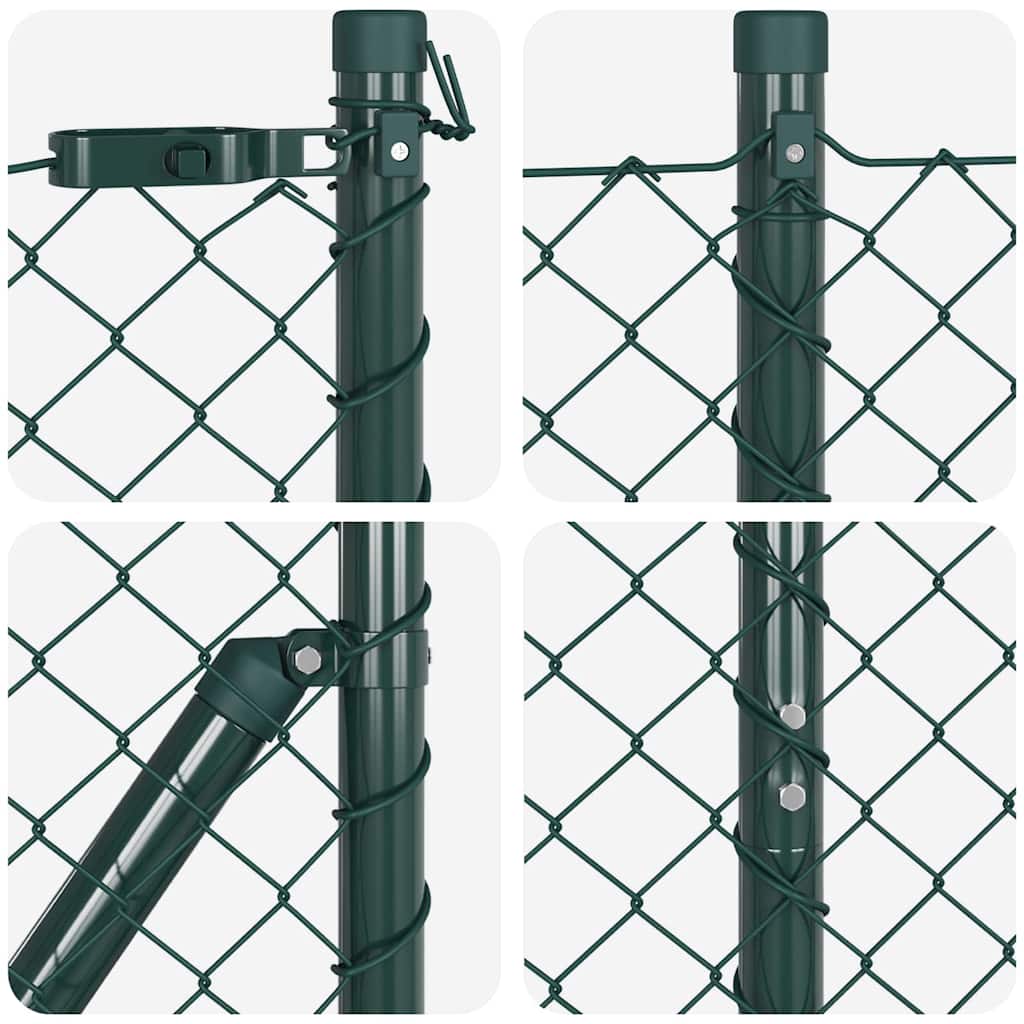 vidaXL Împrejmuire din plasă cu stâlpi Verde 1.2 x 10 m Oțel