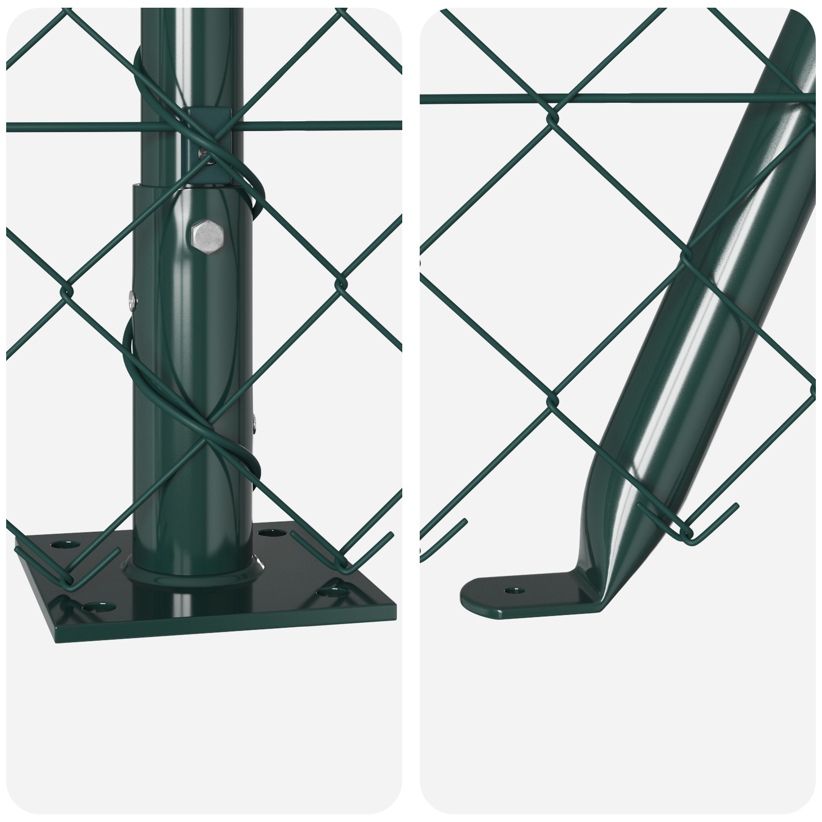vidaXL Împrejmuire din plasă cu stâlpi Verde 1.4 x 10 m Oțel