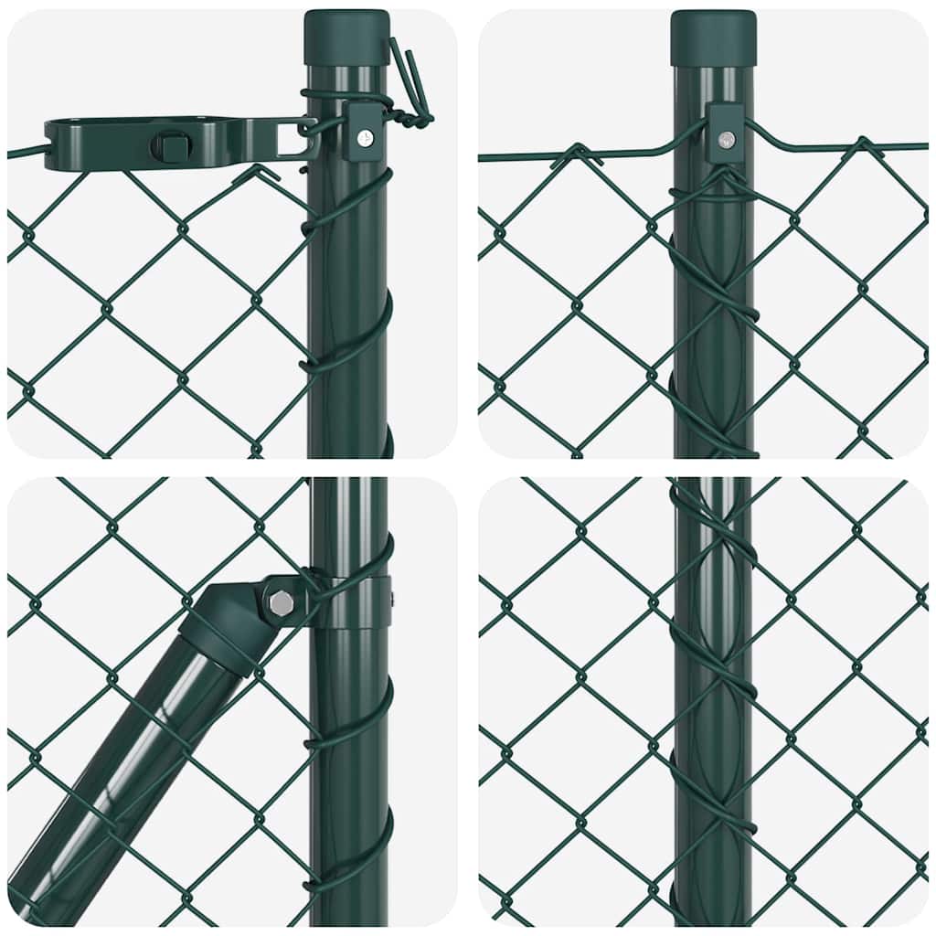 vidaXL Împrejmuire din plasă cu stâlpi Verde 0.6 x 25 m Oțel