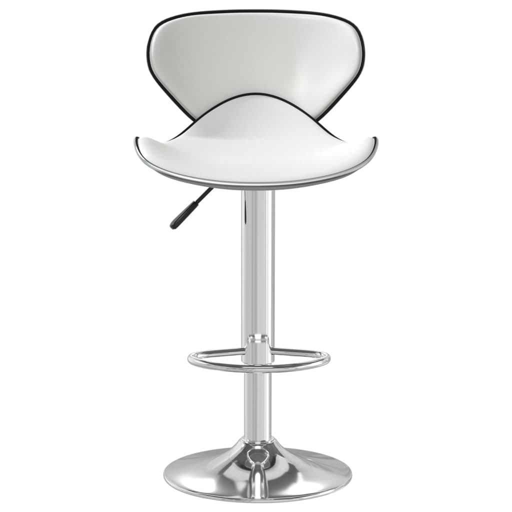 vidaXL Scaun de bar, alb, piele ecologică vidaXL Scaun de bar, alb, piele ecologică
