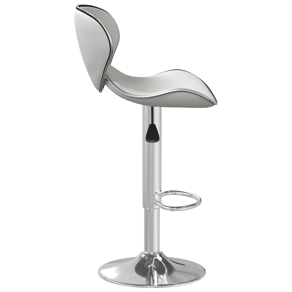 vidaXL Scaun de bar, alb, piele ecologică vidaXL Scaun de bar, alb, piele ecologică