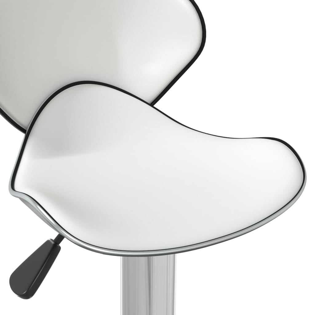 vidaXL Scaun de bar, alb, piele ecologică vidaXL Scaun de bar, alb, piele ecologică
