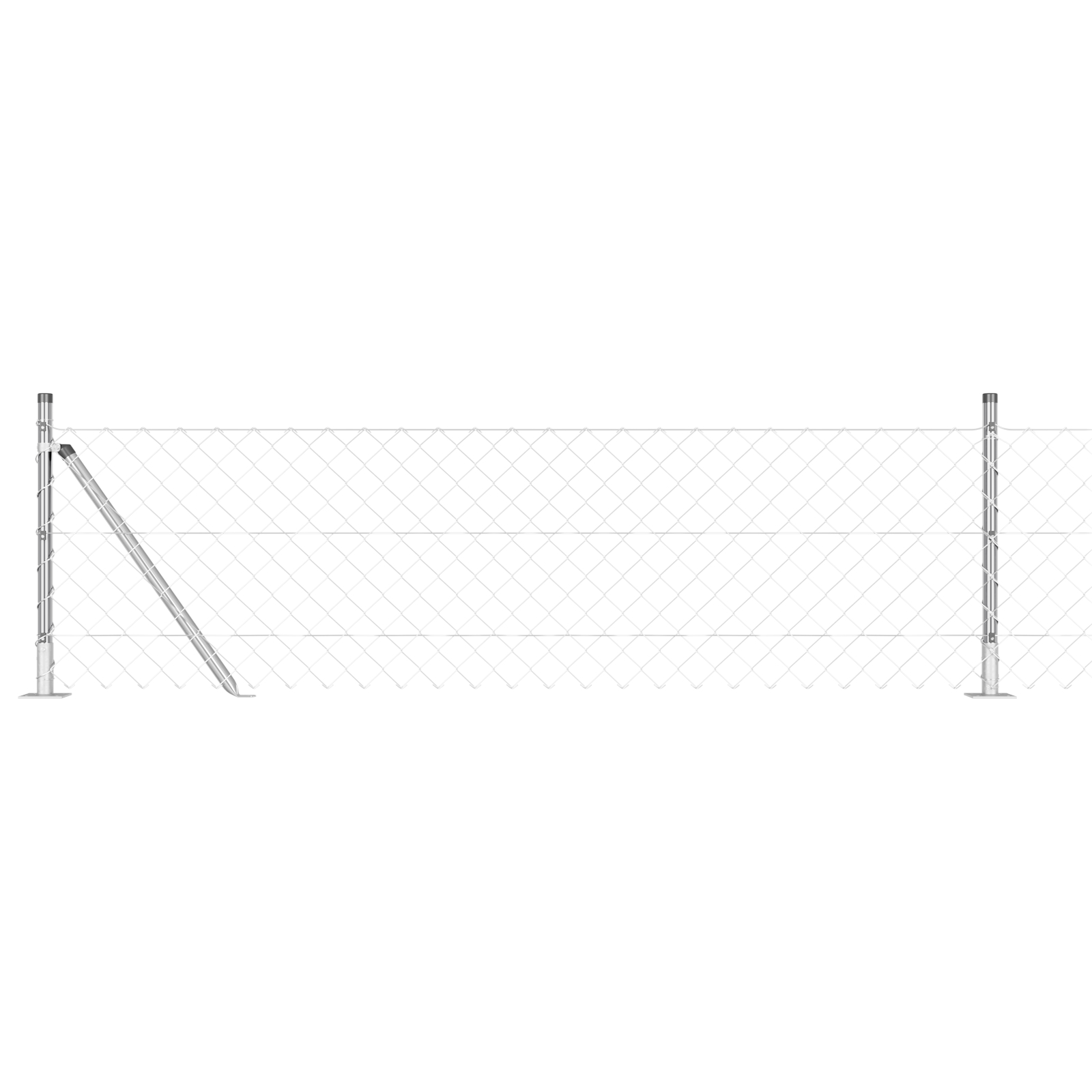 vidaXL Împrejmuire din plasă cu stâlpi Argintiu 0.4 x 10 m Oțel vidaXL Împrejmuire din plasă cu stâlpi Argintiu 0.4 x 10 m Oțel