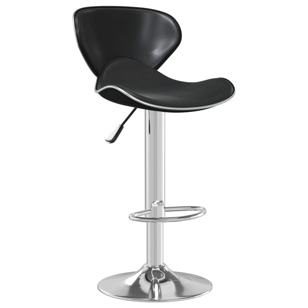 vidaXL Scaun de bar, negru, piele ecologică vidaXL Scaun de bar, negru, piele ecologică