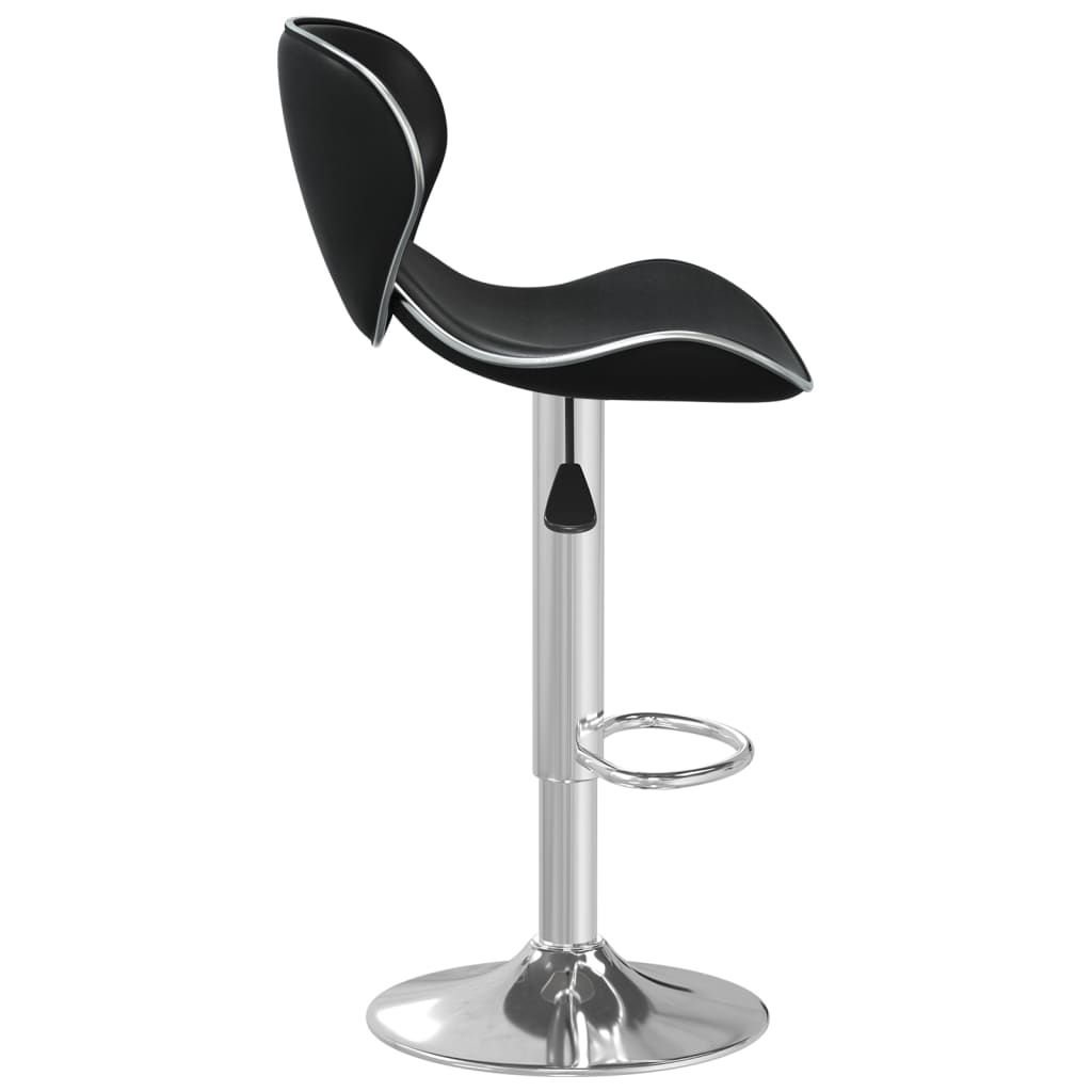 vidaXL Scaun de bar, negru, piele ecologică vidaXL Scaun de bar, negru, piele ecologică