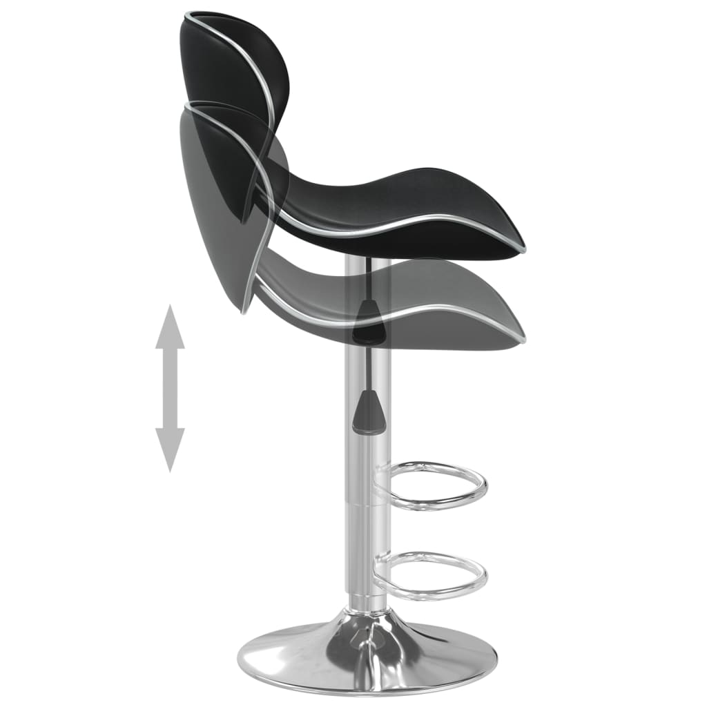 vidaXL Scaun de bar, negru, piele ecologică vidaXL Scaun de bar, negru, piele ecologică
