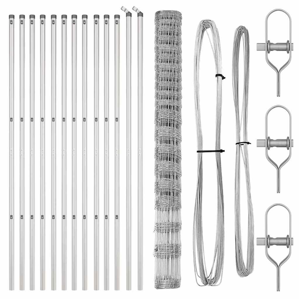 vidaXL Stâlp de gard. Galvanizat 25 x 1 m Oțel