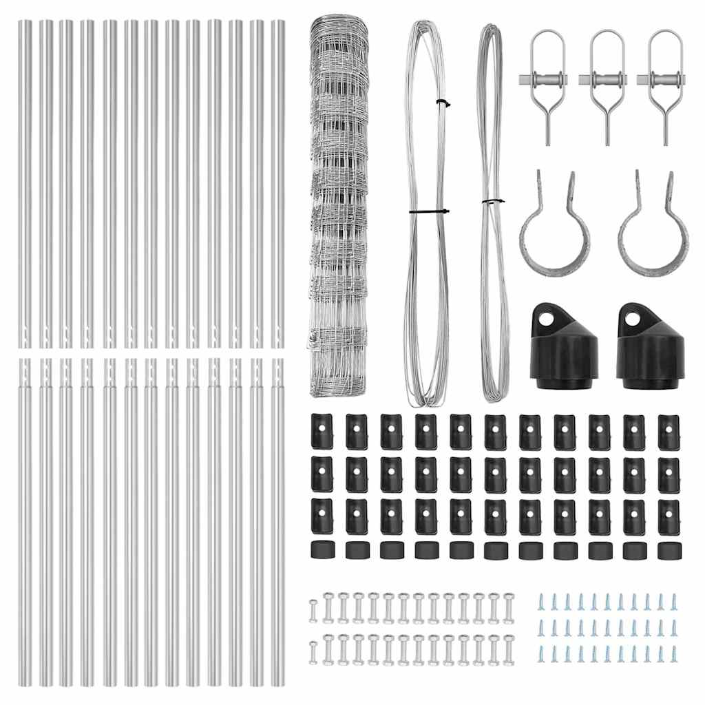 vidaXL Stâlp de gard. Galvanizat 25 x 1 m Oțel
