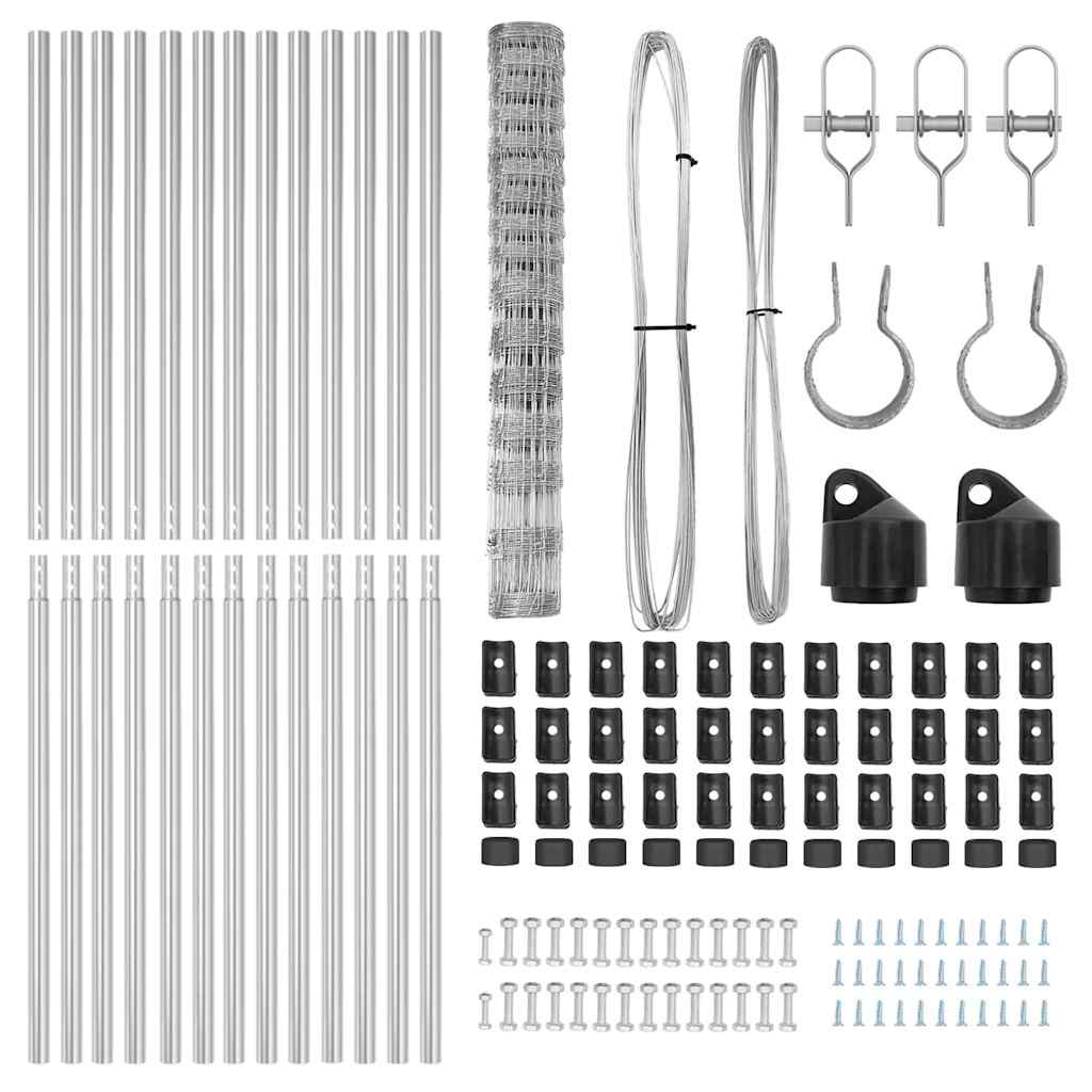 vidaXL Stâlp de gard. Galvanizat 25 x 1,2 m Oțel