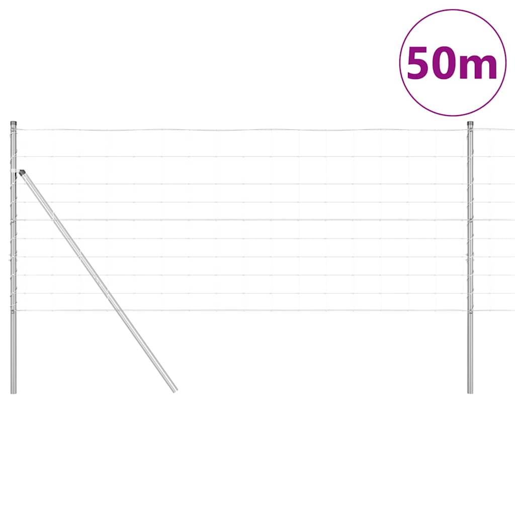 vidaXL Stâlp de gard. Galvanizat 50 x 1 m Oțel