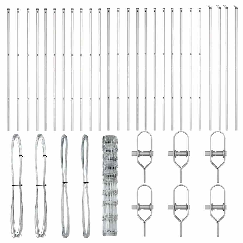 vidaXL Stâlp de gard. Galvanizat 50 x 1,2 m Oțel