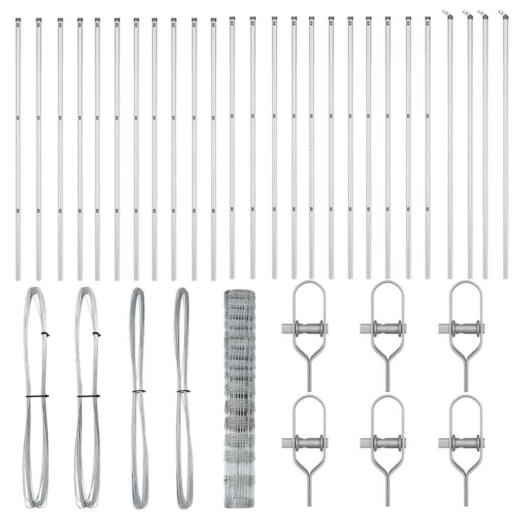 vidaXL Stâlp de gard. Galvanizat 50 x 1,2 m Oțel