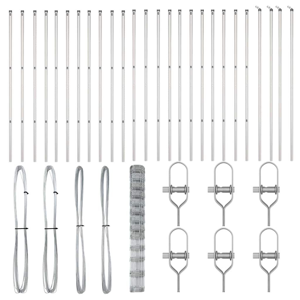 vidaXL Stâlp de gard. Galvanizat 50 x 1,5 m Oțel