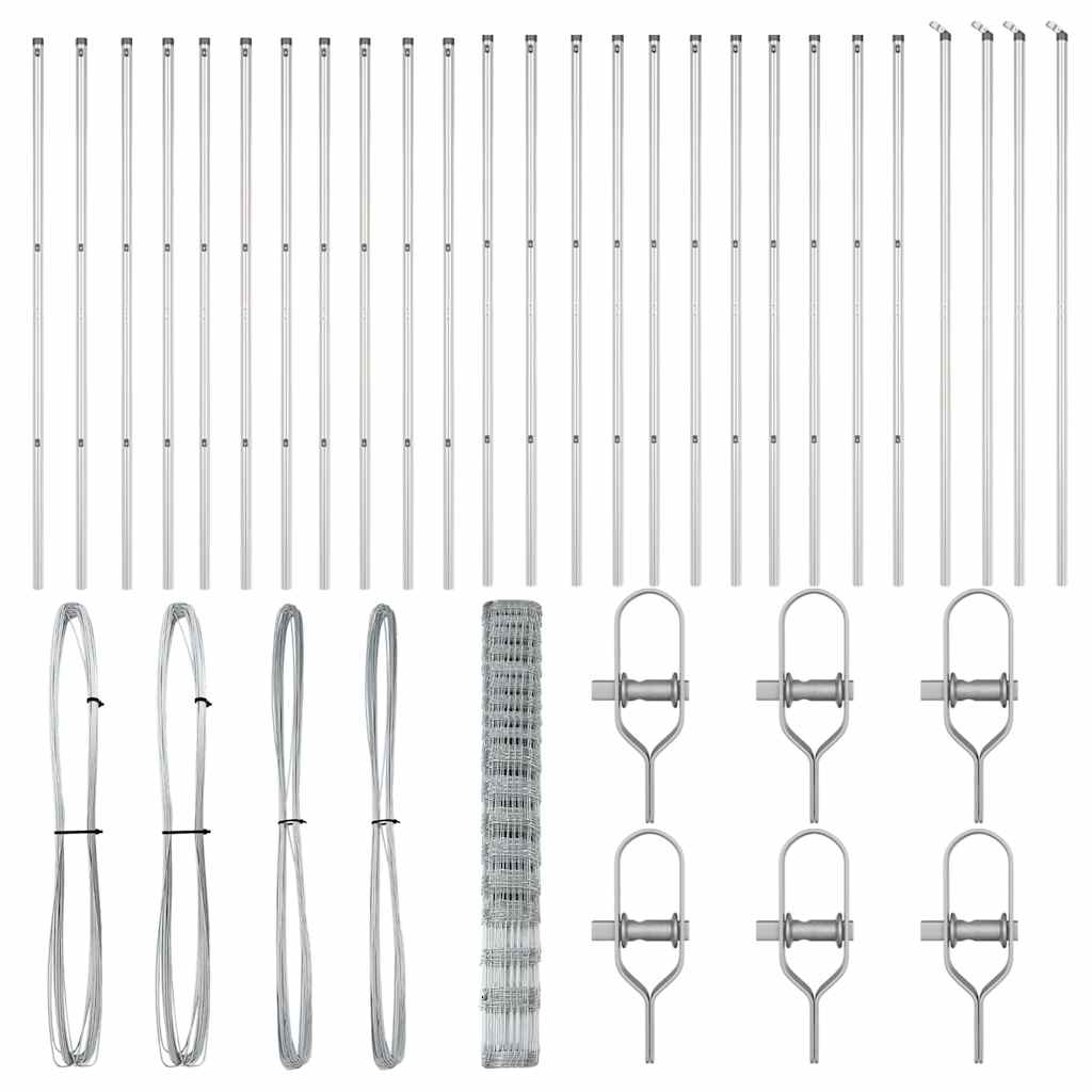 vidaXL Stâlp de gard. Galvanizat 50 x 1,5 m Oțel