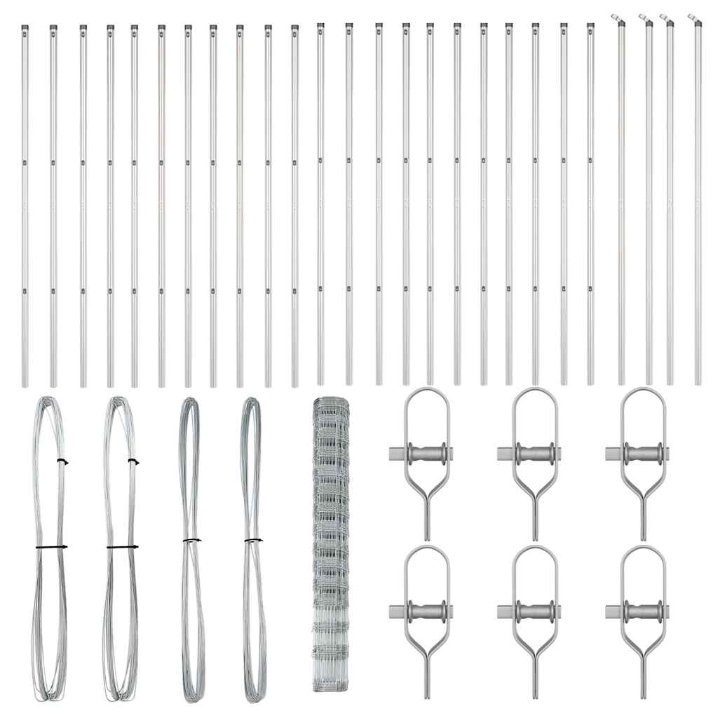 vidaXL Stâlp de gard. Galvanizat 50 x 1,6 m Oțel