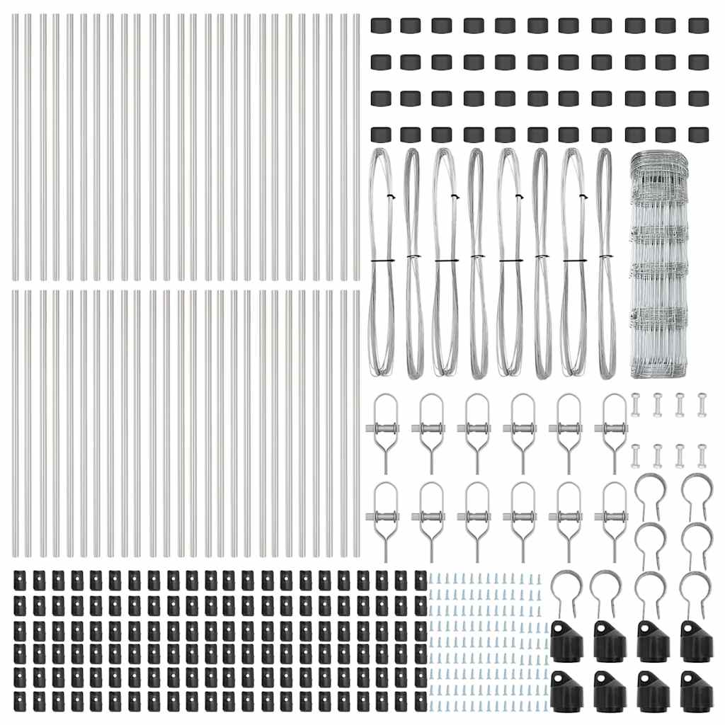 vidaXL Gard pentru câmp Argintiu 100 x 0.8 m Oțel galvanizat