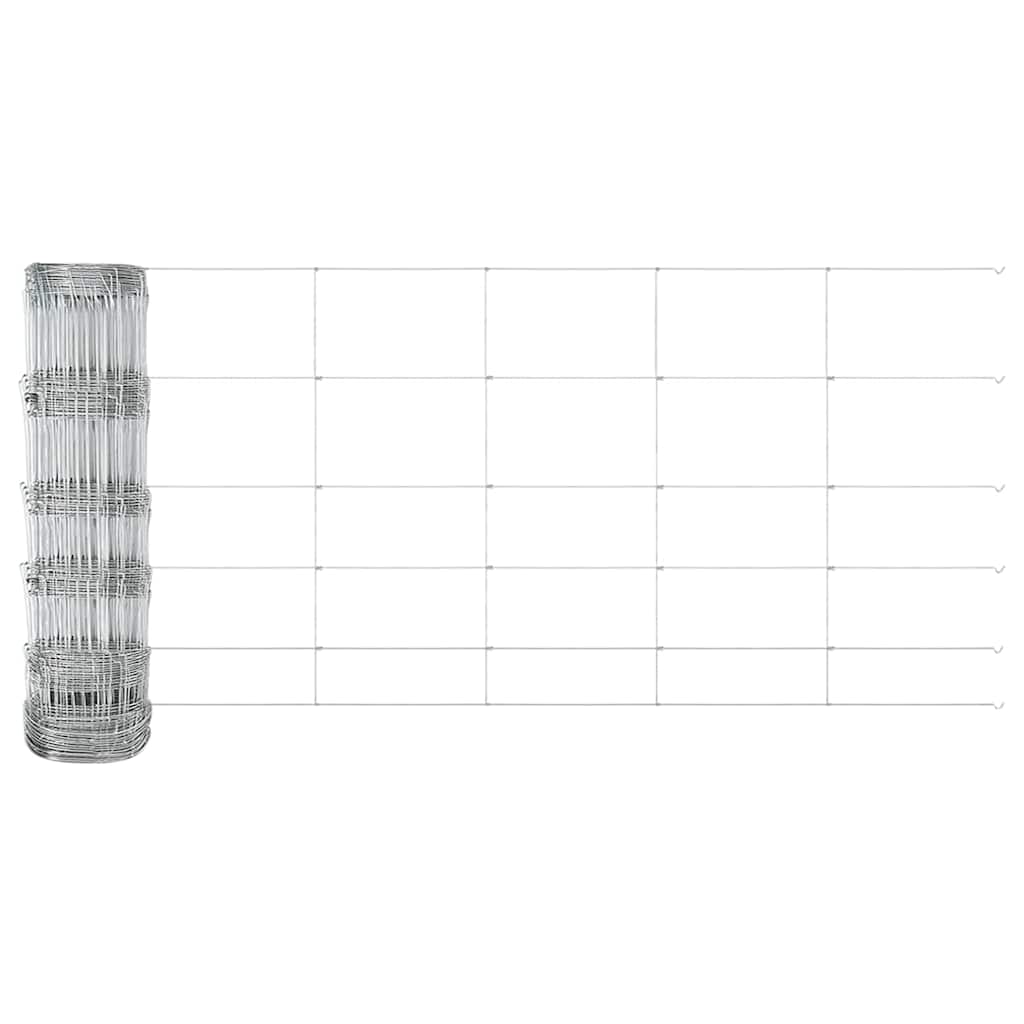 vidaXL Gard pentru câmp Argintiu 100 x 0.8 m Oțel galvanizat