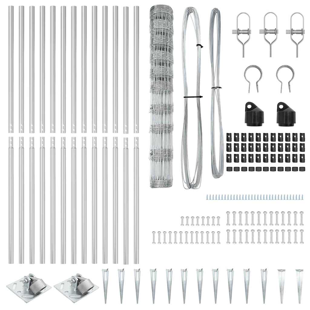 vidaXL Stâlp de gard. Galvanizat 25 x 1,2 m Oțel