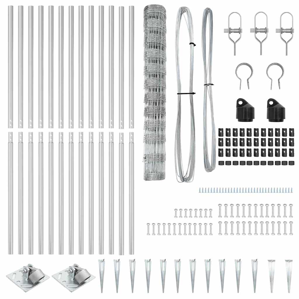 vidaXL Stâlp de gard. Galvanizat 25 x 1,2 m Oțel