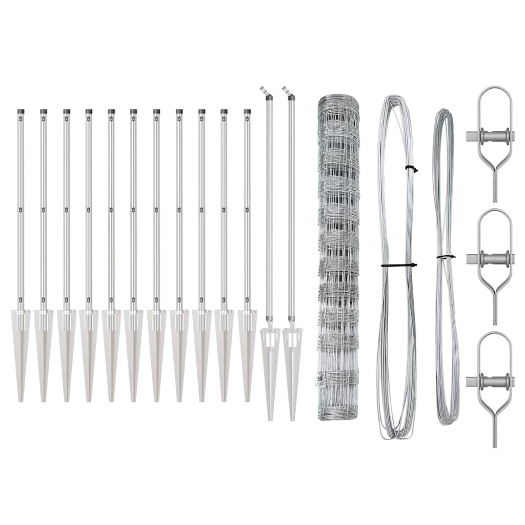 vidaXL Stâlp de gard. Galvanizat 25 x 1,2 m Oțel