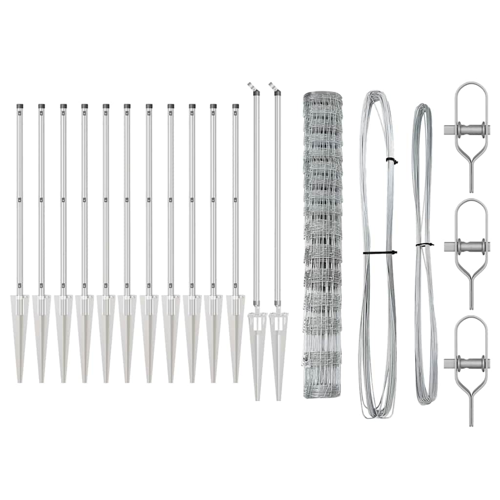 vidaXL Stâlp de gard. Galvanizat 25 x 1,2 m Oțel