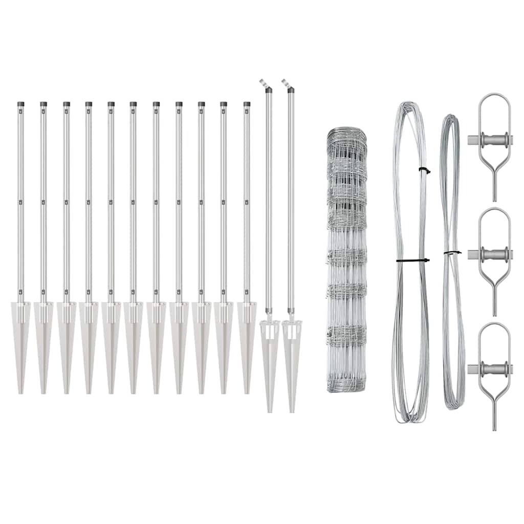 vidaXL Stâlp de gard. Galvanizat 50 x 1 m Oțel