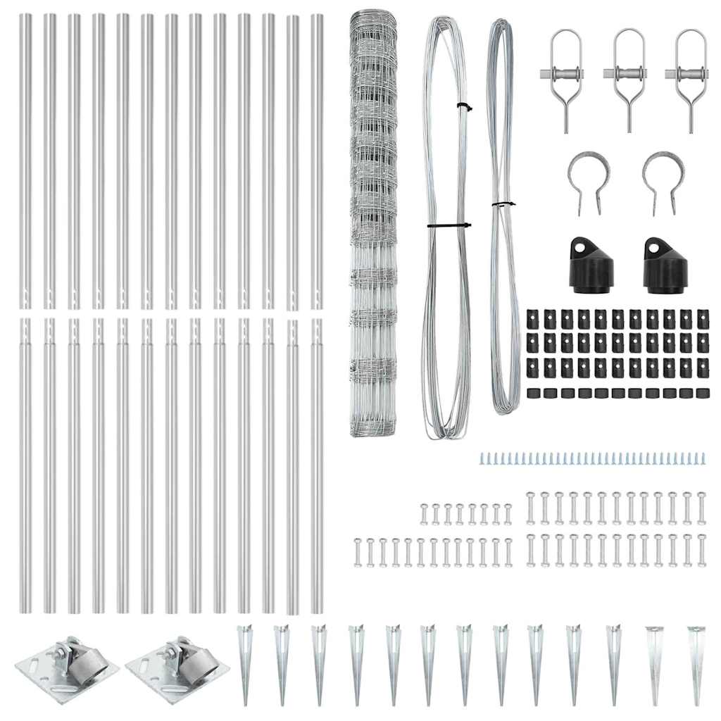 vidaXL Stâlp de gard. Galvanizat 50 x 1,4 m Oțel