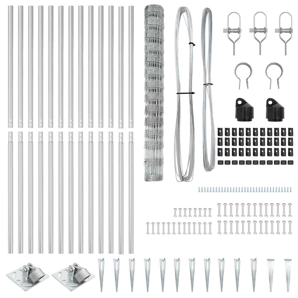 vidaXL Stâlp de gard. Galvanizat 50 x 1,4 m Oțel