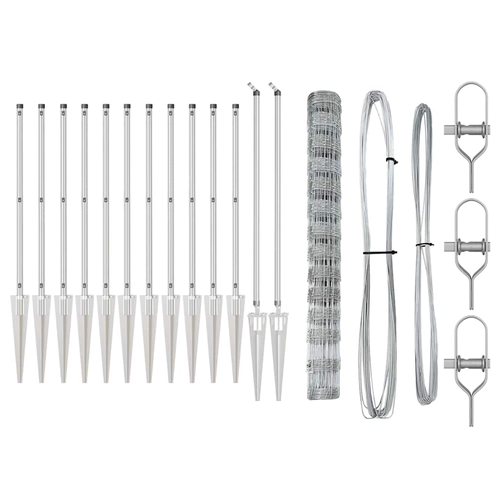 vidaXL Stâlp de gard. Galvanizat 50 x 1,4 m Oțel