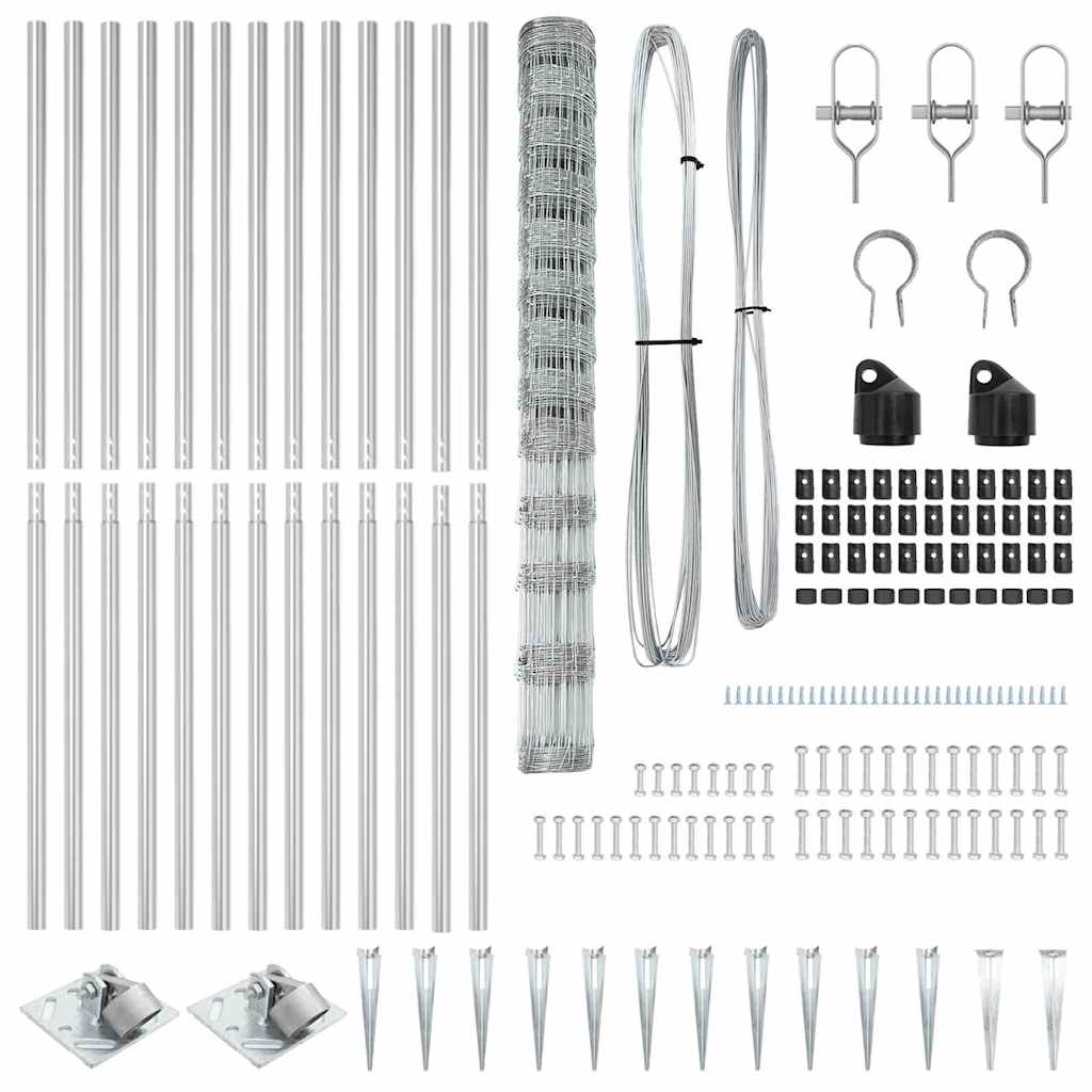 vidaXL Stâlp de gard. Galvanizat 50 x 1,5 m Oțel