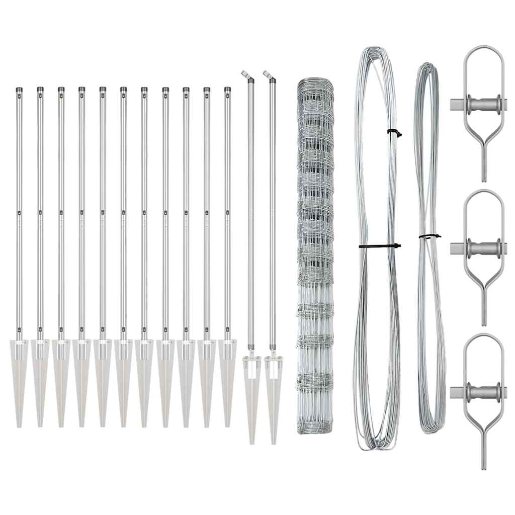 vidaXL Stâlp de gard. Galvanizat 50 x 1,5 m Oțel