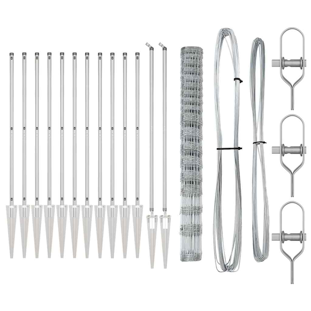 vidaXL Stâlp de gard. Galvanizat 50 x 1,5 m Oțel