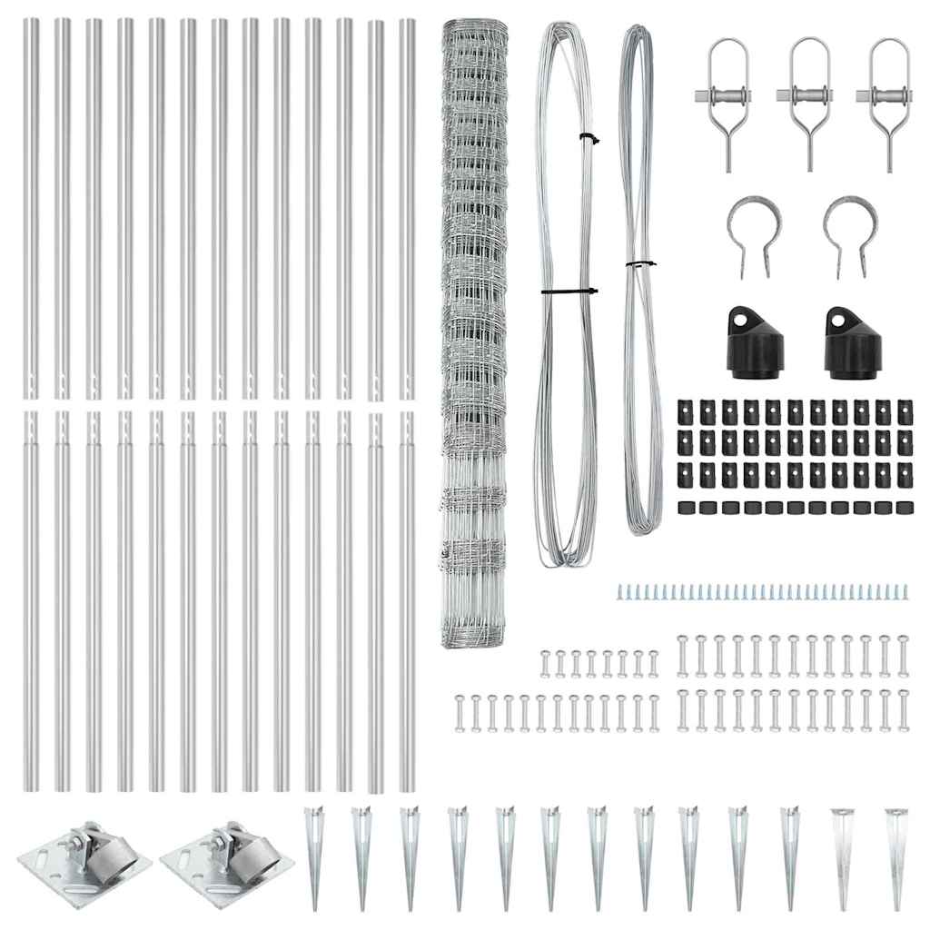 vidaXL Stâlp de gard. Galvanizat 50 x 1,5 m Oțel