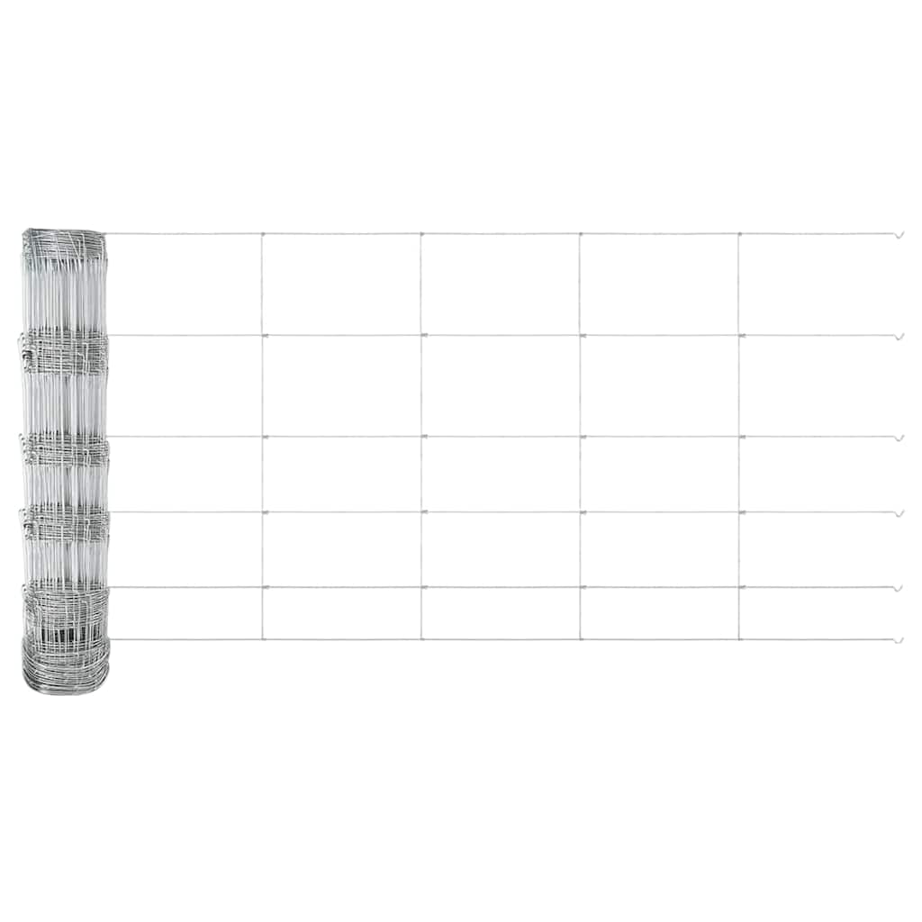 vidaXL Gard pentru câmp Argintiu 100 x 0.8 m Oțel galvanizat