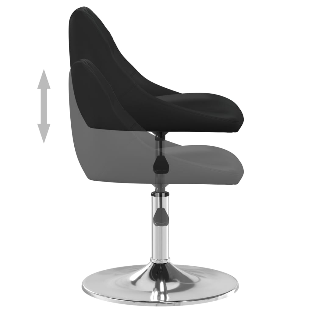 vidaXL Scaun de bucătărie, negru, piele ecologică