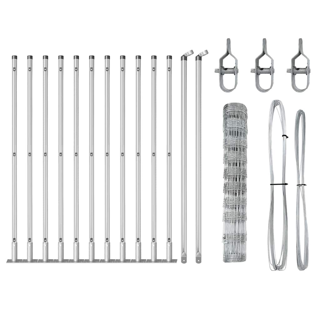 vidaXL Stâlp de gard. Galvanizat 25 x 1 m Oțel