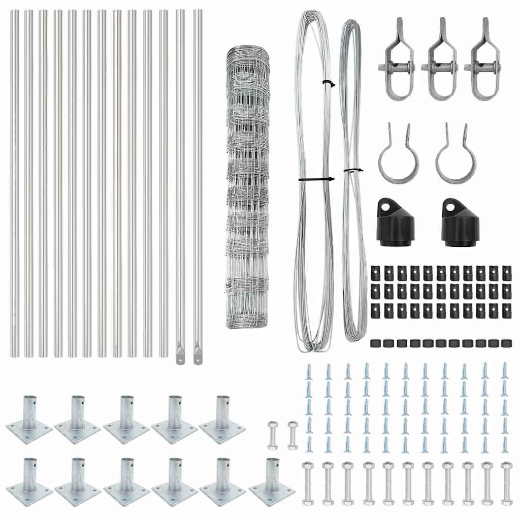 vidaXL Stâlp de gard. Galvanizat 25 x 1 m Oțel