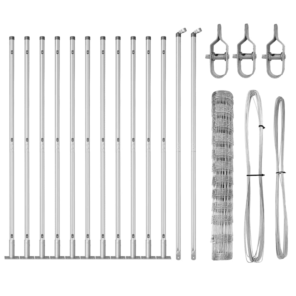 vidaXL Stâlp de gard. Galvanizat 25 x 1,2 m Oțel