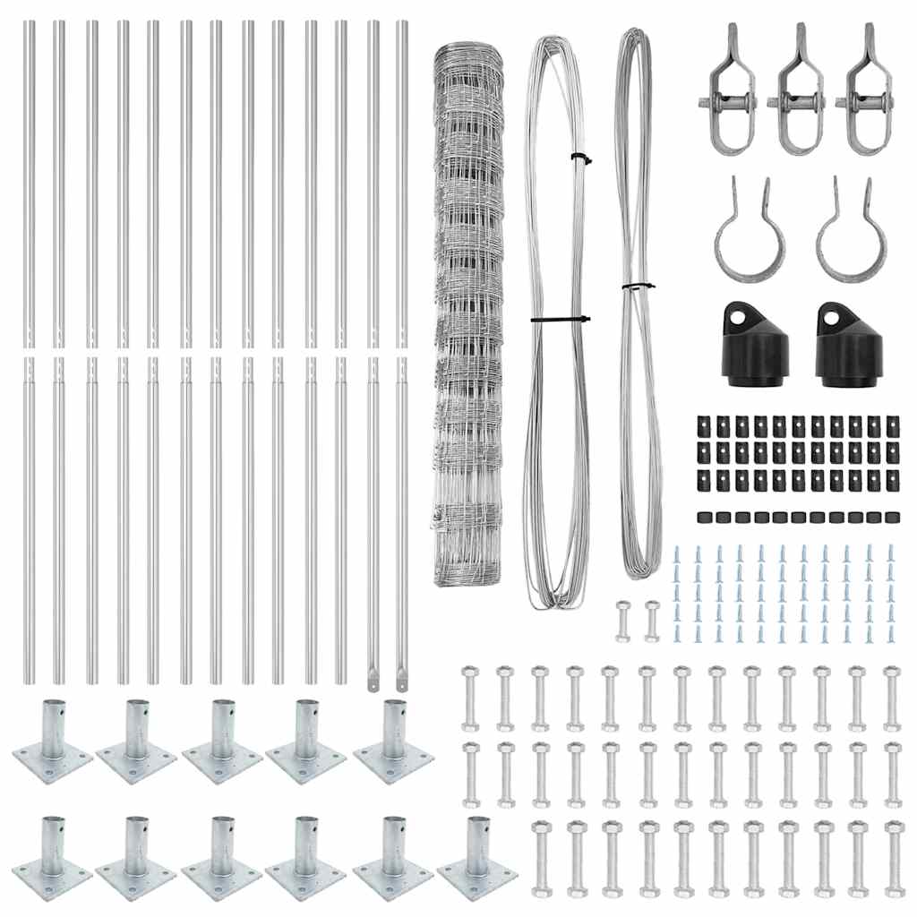 vidaXL Stâlp de gard. Galvanizat 25 x 1,2 m Oțel