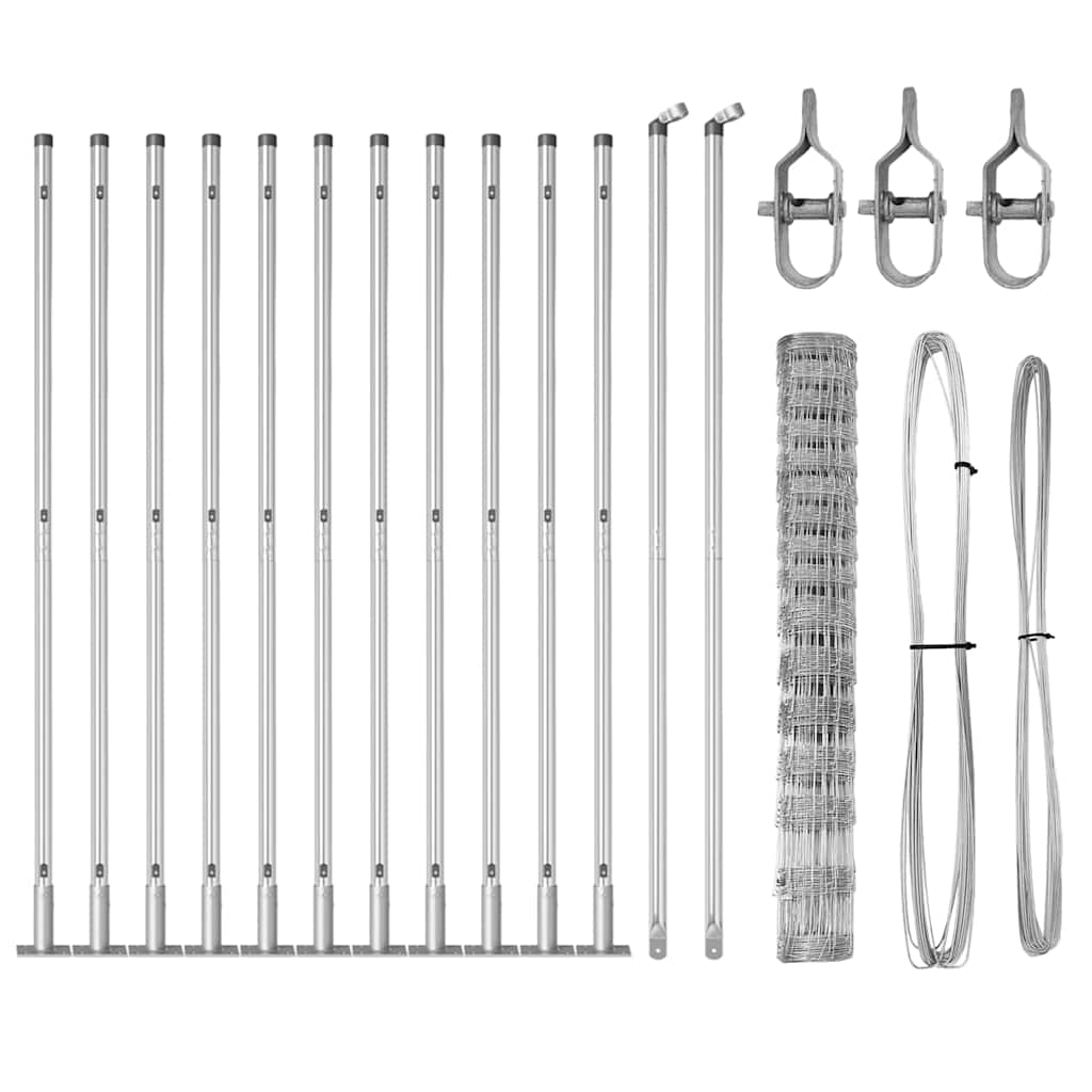 vidaXL Stâlp de gard. Galvanizat 25 x 1,2 m Oțel